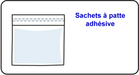 Sacs à patte adhésive