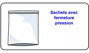 Sachets avec fermeture pression