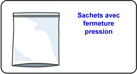 Sachets avec fermeture pression