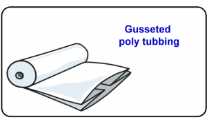 Gusseted poly tubbing