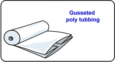 Gusseted poly tubbing