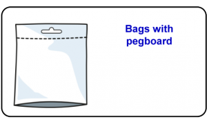 Bags with pegboard