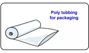 Poly tubbing for packaging