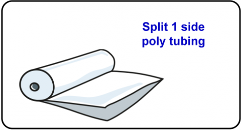 Split 1 side poly tubing