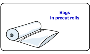 Bags in precut rolls Bags in precut rolls