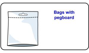 Bags with pegboard Bags with pegboard