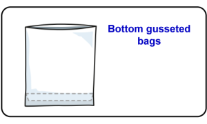 Bottom gusseted bags Bottom gusseted bags