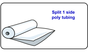 Split 1 side poly tubing Split 1 side poly tubing