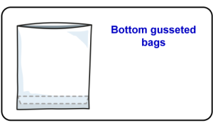 Bottom gusseted bags Bottom gusseted bags