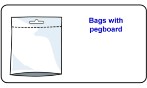 Bags with pegboard Bags with pegboard