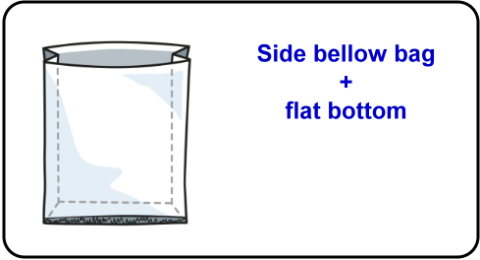 Side bellow bag flat bottom Side bellow bag flat bottom