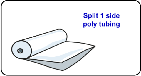 Split 1 side poly tubing Split 1 side poly tubing
